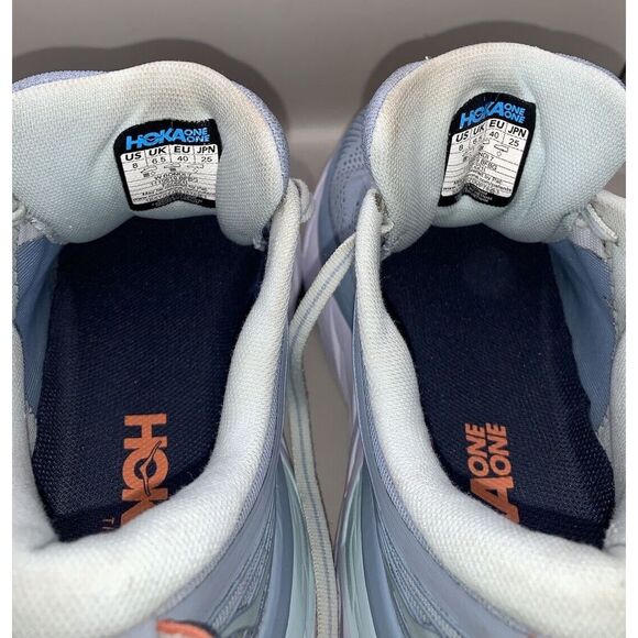 Hoka One One Bondi 7 Womens Size 8 Light Blue Running Shoes Sneaker 1110519 - Picture 14 of 15